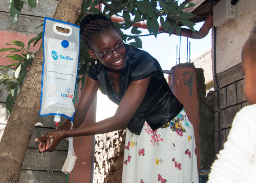 SaniTap - a handwashing device that helps reduce the spread of COVID-19 in developing countries / refugee and IDP camps