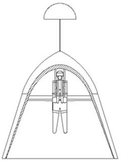 Life-saving infable device for high buildings through controlled descent in the air