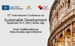 ICSD 2025 : 13th International Conference on Sustainable Development Rome, Italy