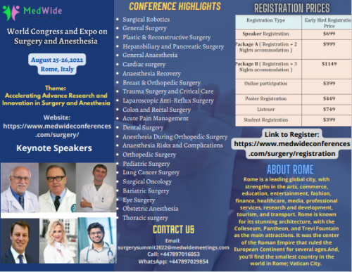 World Congress and Expo on Surgery and Anesthesia